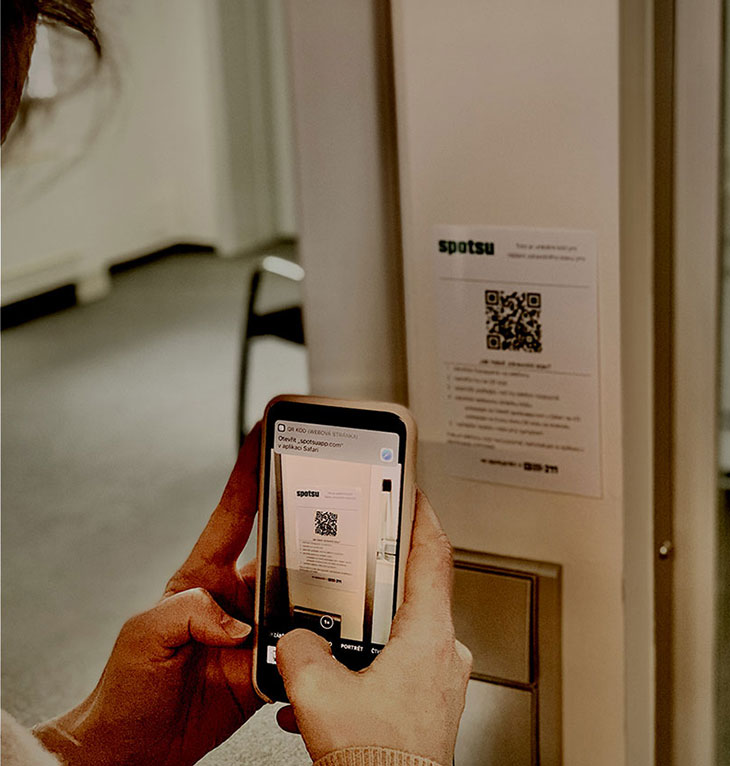 scanning spotsu QR code